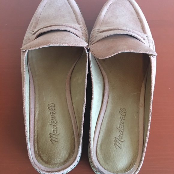 Madewell Pink Suede Slide Ons - Picture 3 of 8